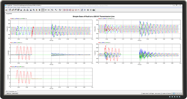 Power system simulation software HYPERSIM scopeview