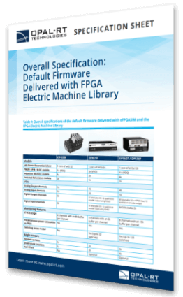 Automotive Simulation - Accurate and Precise Electric Machine Real-Time Simulation