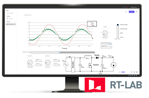 real-time simulation software RT-LAB Screen