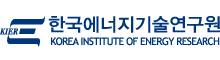 Logo of Korea Institute of Energy Research with blue text and symbol