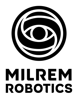 Milrem Robotics logo, manufacturer of autonomous and robotic defense solutions.