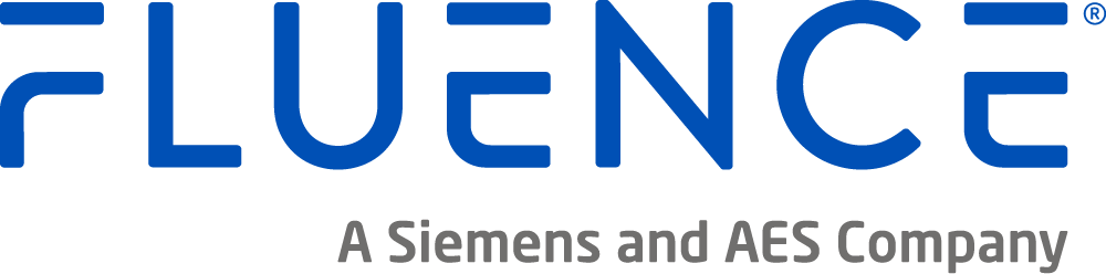 Logo of Fluence Energy, representing a Siemens and AES company providing advanced energy storage technology.