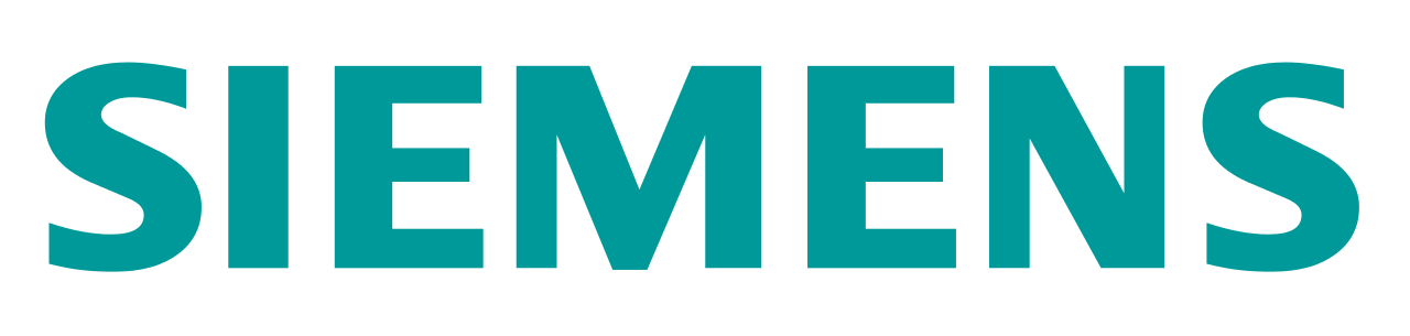 Bold teal SIEMENS wordmark in uppercase, representing the German multinational focused on automation, electrification, and digitalization.