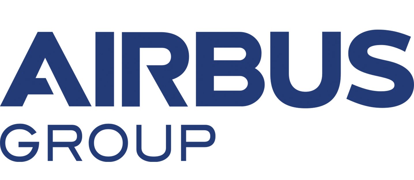 Airbus logo in dark blue font, symbolizing the global aerospace corporation.