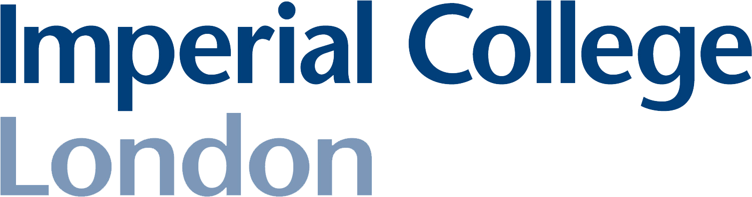 Imperial College London logo with bold blue text representing the prestigious UK university known for science, engineering, medicine, and business.