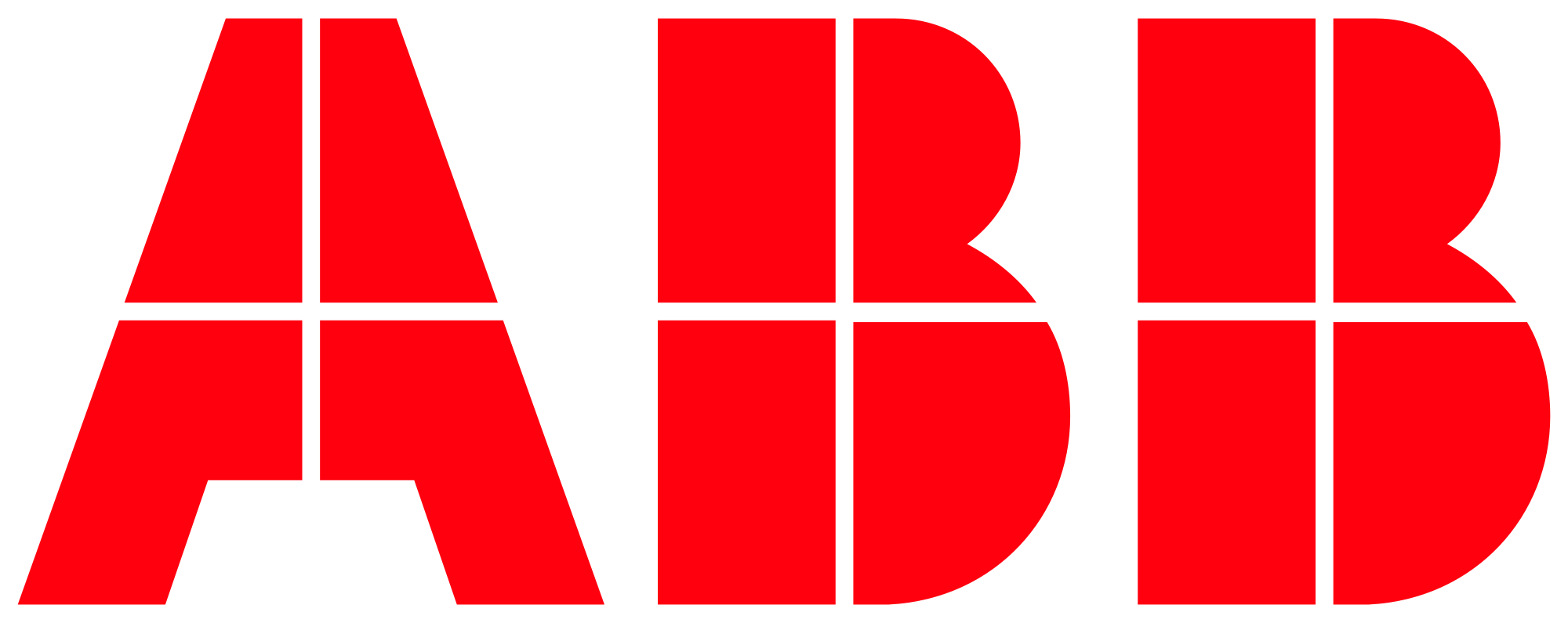 红色粗体字的 ABB 徽标，代表着电气化和工业自动化技术领域的全球领导者。