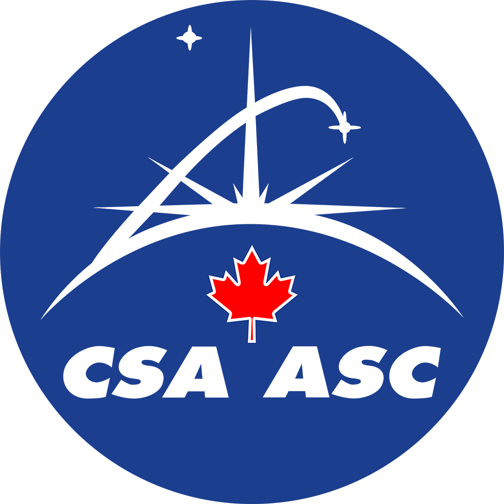 Canadian Space Agency logo, symbolizing Canada's national space organization dedicated to space science, exploration, and satellite technology.