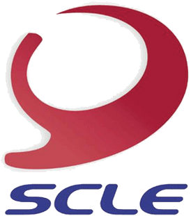 SCLE SFE company logo in red and blue, representing engineering and energy automation services.