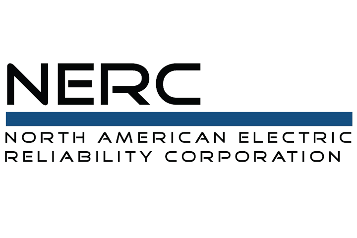 North American Electric Reliability Corporation (NERC) official logo in blue and black.