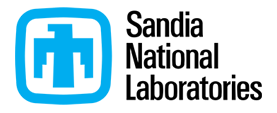 Sandia National Laboratories logo with bold black and blue text and circuit-inspired emblem, representing the U.S. lab dedicated to national security and technology innovation.