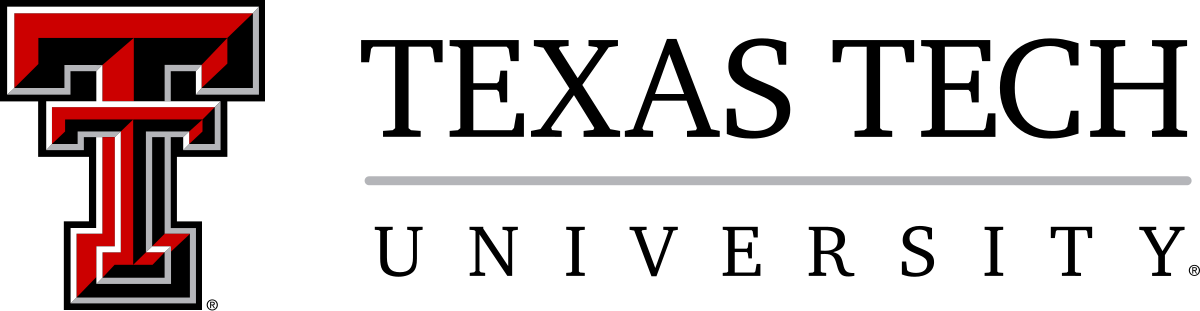 Texas Tech University logo with iconic red and black double "T" and black text, representing the major public research university in Texas.