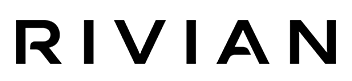 Rivian logo in black on a transparent background, representing the electric vehicle manufacturer.