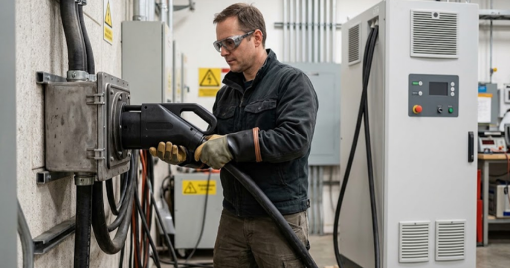 EV charging station testing with power hardware in the loop